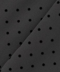 J.PRESS LADIES L 【洗える】ドットフロッキープリント フレア カットソー