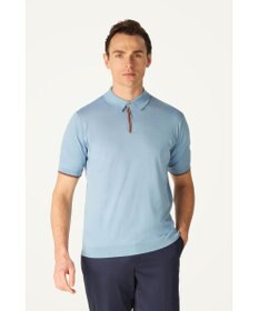 DAKS John Smedley for DAKS ハウスストライプポロシャツ