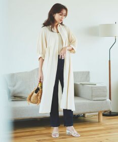 Feroux 【洗える】パフスリーブシャツ ワンピース