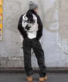 WEGO 【ユニセックス着用ITEM/MLサイズ展開】スリーブロゴグラフィックラグランT（LS）