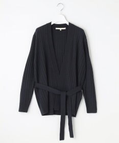 自由区 【洗える】ウールミックス ミドル丈カーディガン