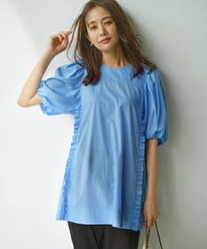 組曲 コットンローン ボリュームスリーブブラウス