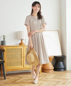 Tiaclasse 【おのののかさん着用】半袖&長袖選べる袖丈・タックフレアワンピース