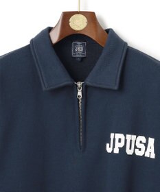 J.PRESS MEN 【J.PRESS ORIGINALS】Supima Recycle French Terry Logo Sweat Zip-Shirts
