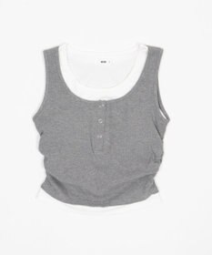 WEGO 【カップ付き】レイヤードデザインカップインタンク