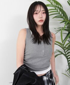 WEGO 【カップ付き】レイヤードデザインカップインタンク