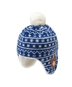 MIKI HOUSE HOT BISCUITS 【42-46cm】ぼん天付フリース素材の帽子