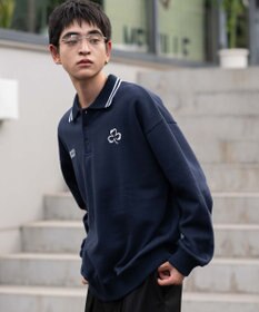 WEGO 【ユニセックス着用ITEM/MLサイズ展開】モチーフロゴポロスウェット