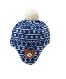 MIKI HOUSE HOT BISCUITS 【42-46cm】ぼん天付フリース素材の帽子