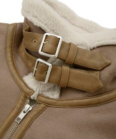 earth music&ecology フェイクムートンジャケット