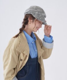 MOONBAT estaa(エスタ) ざっくりツイード キャスケット  帽子 手洗い可能 サイズ調整可能