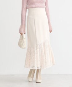 earth music&ecology レースドッキングスカート