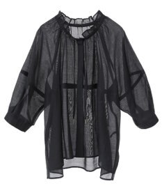 YECCA VECCA バルーンスリーブシアーシャツ