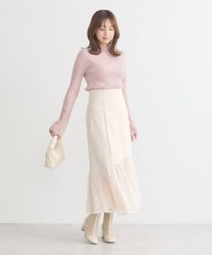 earth music&ecology レースドッキングスカート