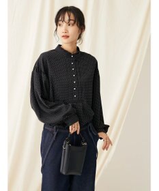 CRAFT STANDARD BOUTIQUE ピコフリルドットブラウス