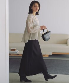 23区 【吸水速乾/防シワ】ジョーゼットサテン ナロー スカート