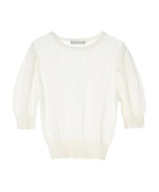 Green Parks ａ．透かし柄ニットプルオーバー