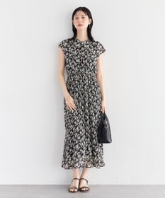 YECCA VECCA 花柄プリーツワンピース