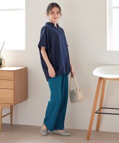 Tiaclasse 【接触冷感・洗える】イージーカットソーピンタックパンツ