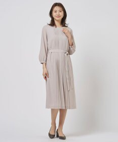 J.PRESS LADIES ノルディス2wayジョーゼット フロントプリーツ ワンピース