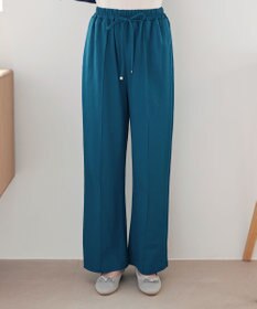 Tiaclasse 【接触冷感・洗える】イージーカットソーピンタックパンツ