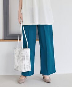 Tiaclasse 【接触冷感・洗える】イージーカットソーピンタックパンツ