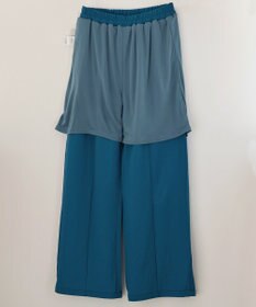 Tiaclasse 【接触冷感・洗える】イージーカットソーピンタックパンツ