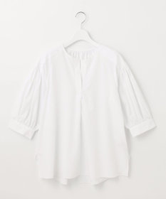 UNFILO 【洗える/シワになりにくい】イージーケア タックスリーブブラウス