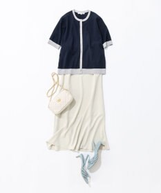 23区 【吸水速乾/防シワ】ジョーゼットサテン ナロー スカート