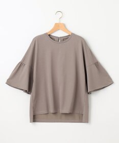 組曲 【汗ジミ防止・撥水】GIZAプレーティング天竺 袖フレア Tシャツ