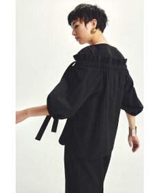 uncrave ライトプルーフナイロン オフショルブラウス