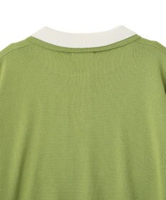 earth music&ecology バイカラーポロニット