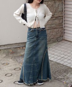 WEGO リボンリブカーディガン