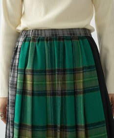 AMERICAN HOLIC シャギーチェックプリーツスカート