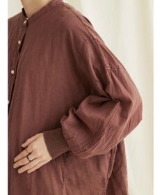 CRAFT STANDARD BOUTIQUE シアーボイルピグメント染めバンドカラーシャツ