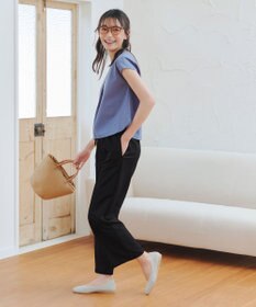 Tiaclasse 【接触冷感・洗える】イージーカットソーピンタックパンツ