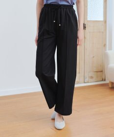 Tiaclasse 【接触冷感・洗える】イージーカットソーピンタックパンツ