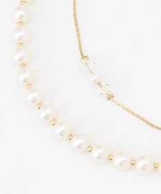 ANY SIS ジュエルパール調2連 ネックレス