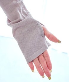 Tiaclasse 【洗える】UVケア機能付きサマーニットロングジップパーカー