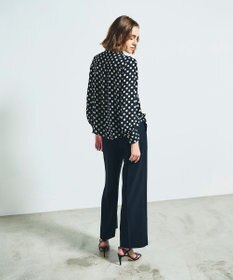 GRACE CONTINENTAL ドットプリントボウタイブラウス