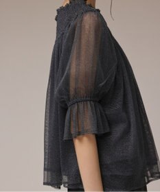 GRACE CONTINENTAL チュールシャーリングトップ