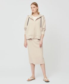 BEIGE， WALNUT / Iラインスカート