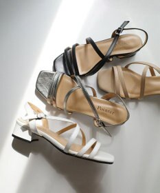 Pointer 日本製 本革ラインストラップサンダル