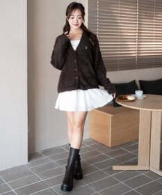 WEGO 【25年秋冬新作/WEB限定】別注USPOLOシャギーニットカーデ