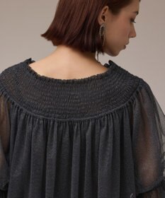 GRACE CONTINENTAL チュールシャーリングトップ