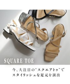 Pointer 日本製 本革ラインストラップサンダル