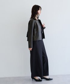 YECCA VECCA バックフリルライダースジャケット