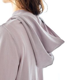 Tiaclasse 【洗える】UVケア機能付きサマーニットロングジップパーカー