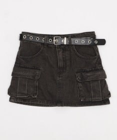 WEGO ハトメベルトカーゴデニムスカパン