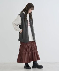 Green Parks 裏毛エンブレムパーカーチュニック